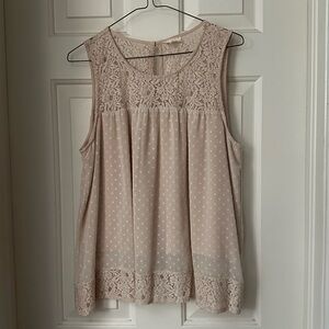 Dusty rose pink sleeveless blouse